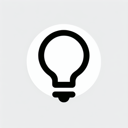 Simplified Light Bulb Logo