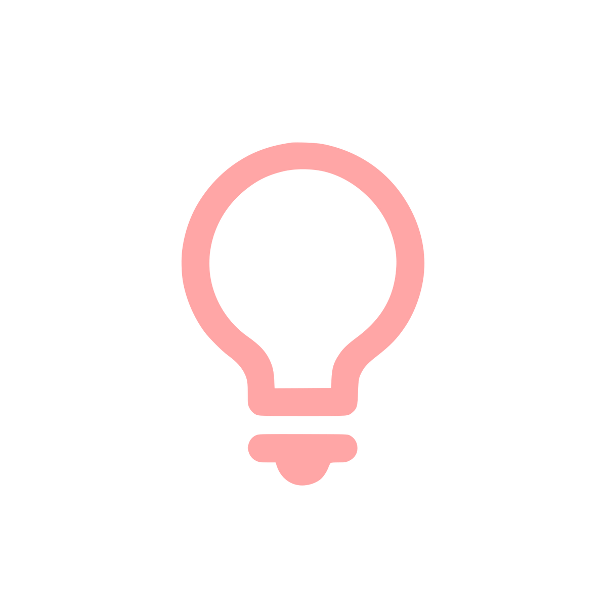 Simplified Light Bulb Logo #ffa6a6
