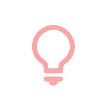 Simplified Light Bulb Logo #ffa6a6