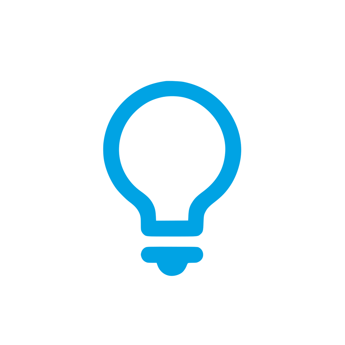 Simplified Light Bulb Logo #00a3e4