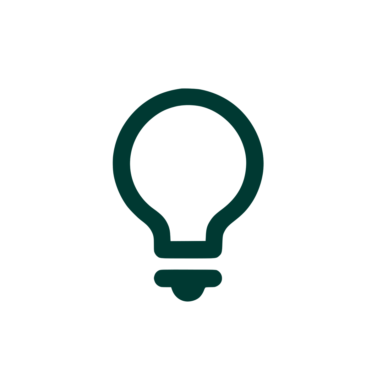 Simplified Light Bulb Logo #003932