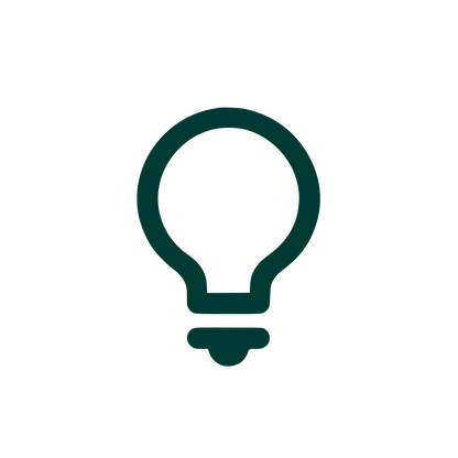 Simplified Light Bulb Logo #003932