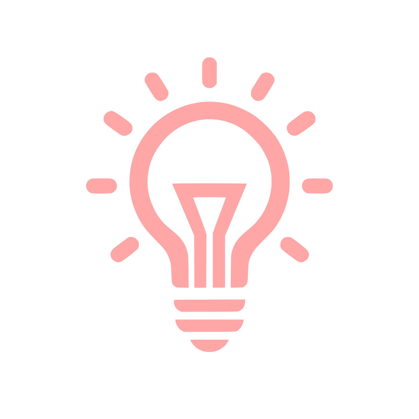 Idea Light Bulb Logo #ffa6a6