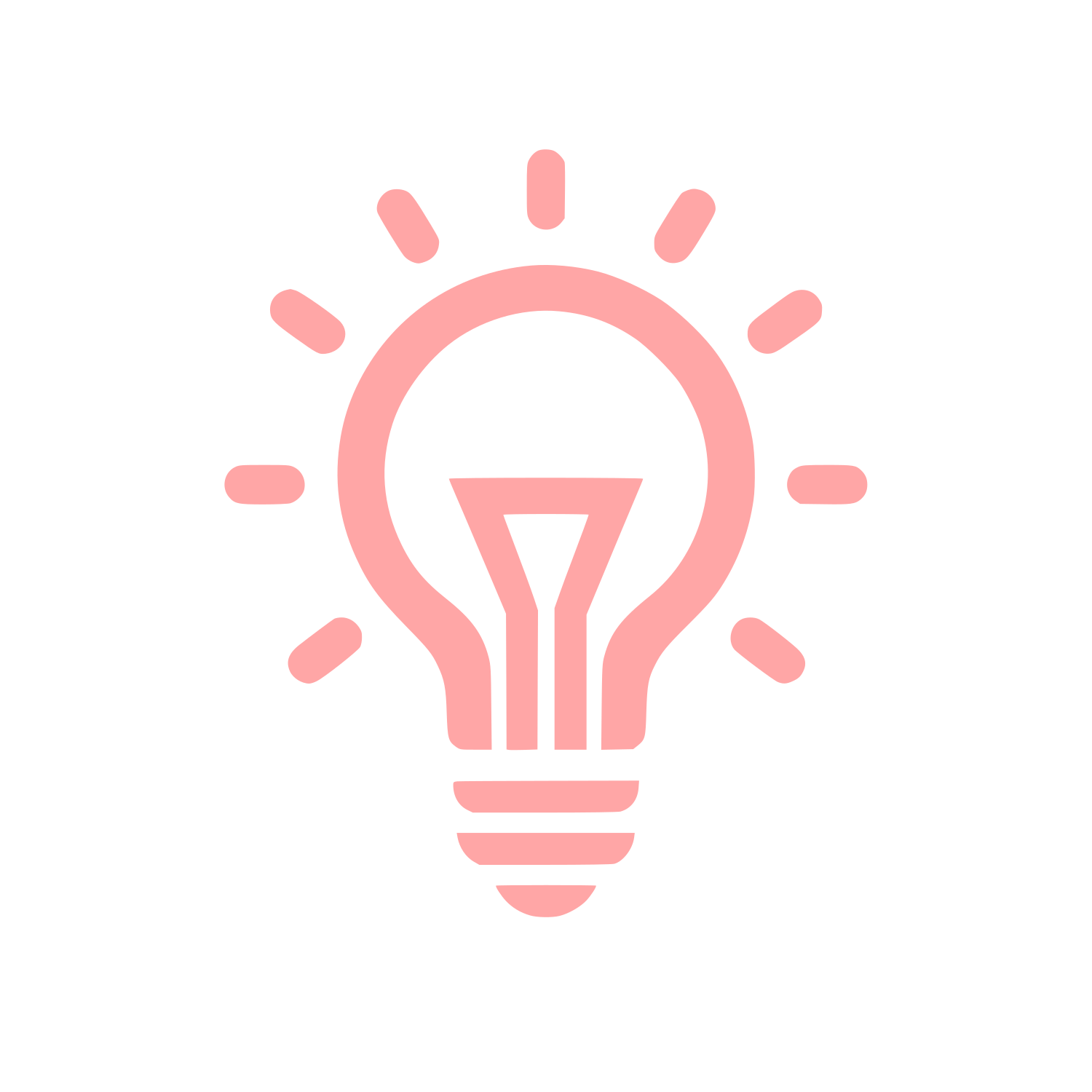 Idea Light Bulb Logo #ffa6a6