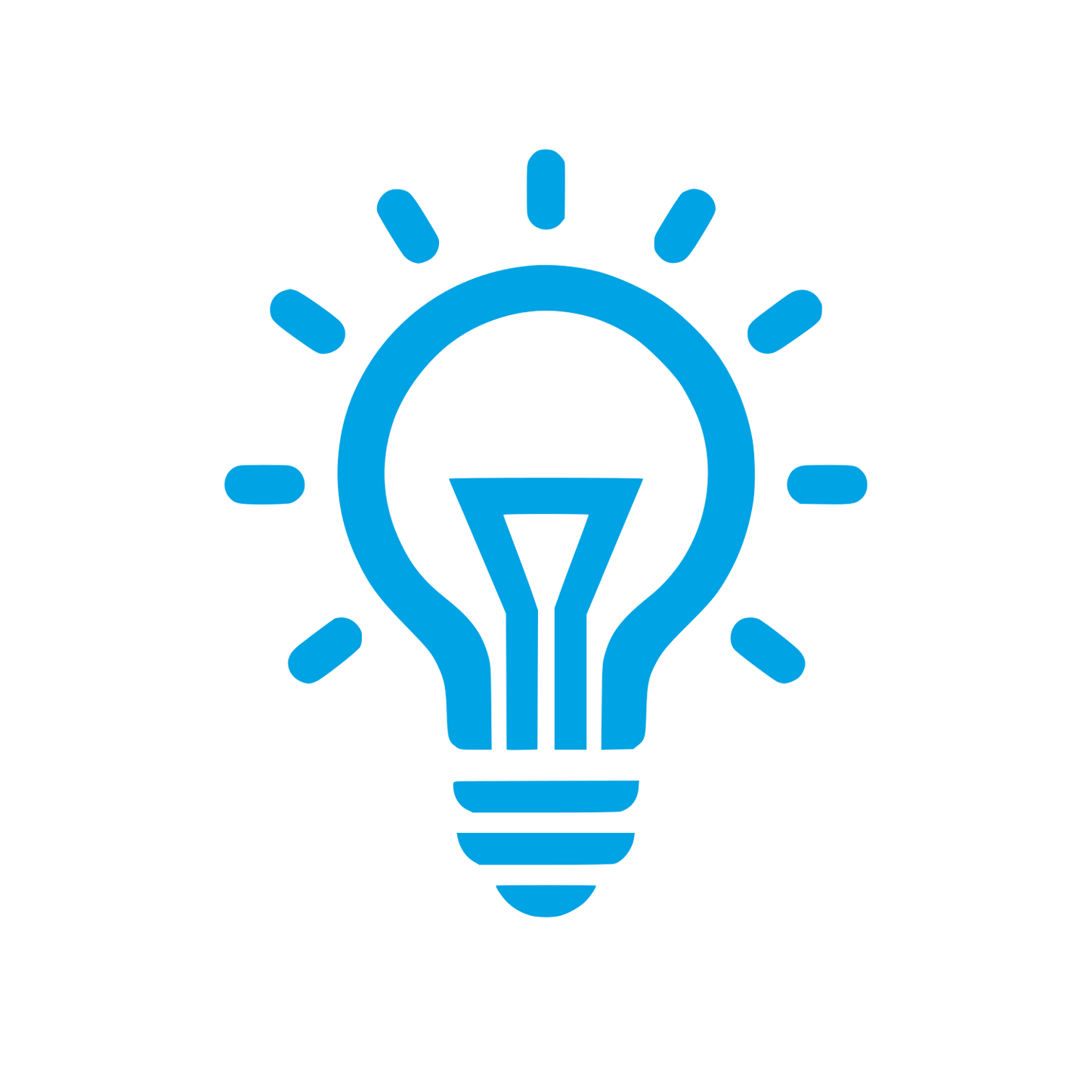 Idea Light Bulb Logo #00a3e4