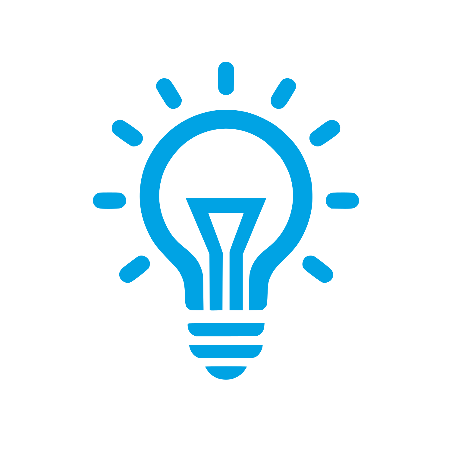 Idea Light Bulb Logo #00a3e4