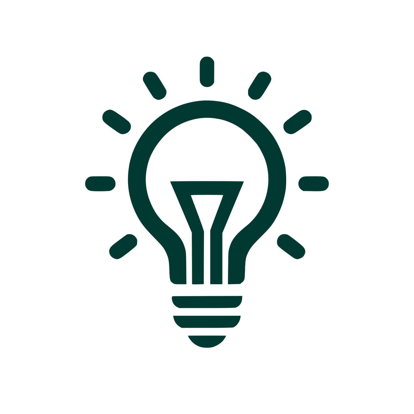 Idea Light Bulb Logo #003932