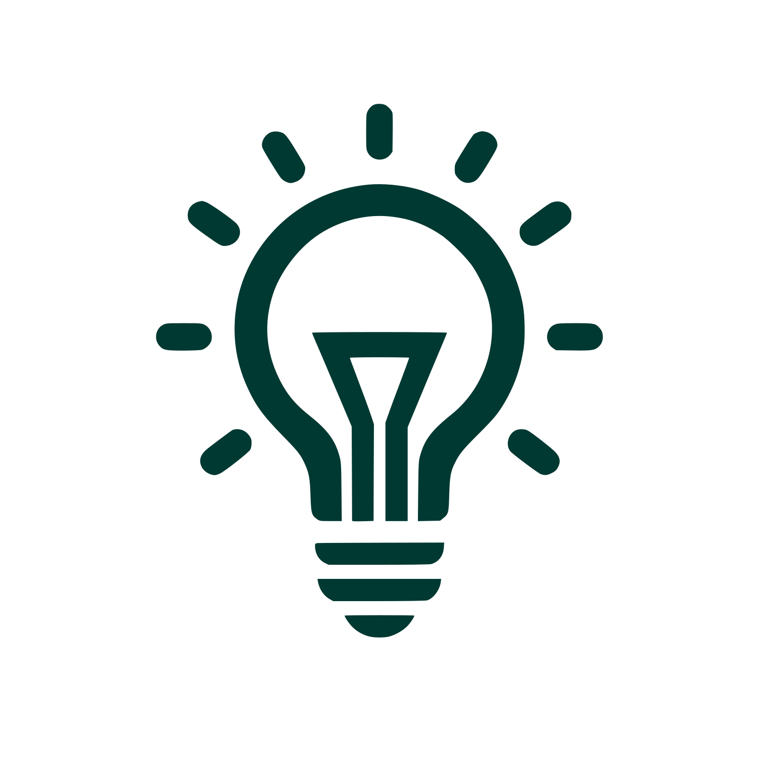 Idea Light Bulb Logo #003932