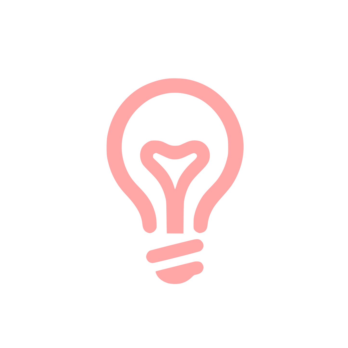 Lightbulb Logo Design #ffa6a6