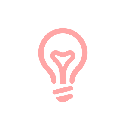 Lightbulb Logo Design #ffa6a6
