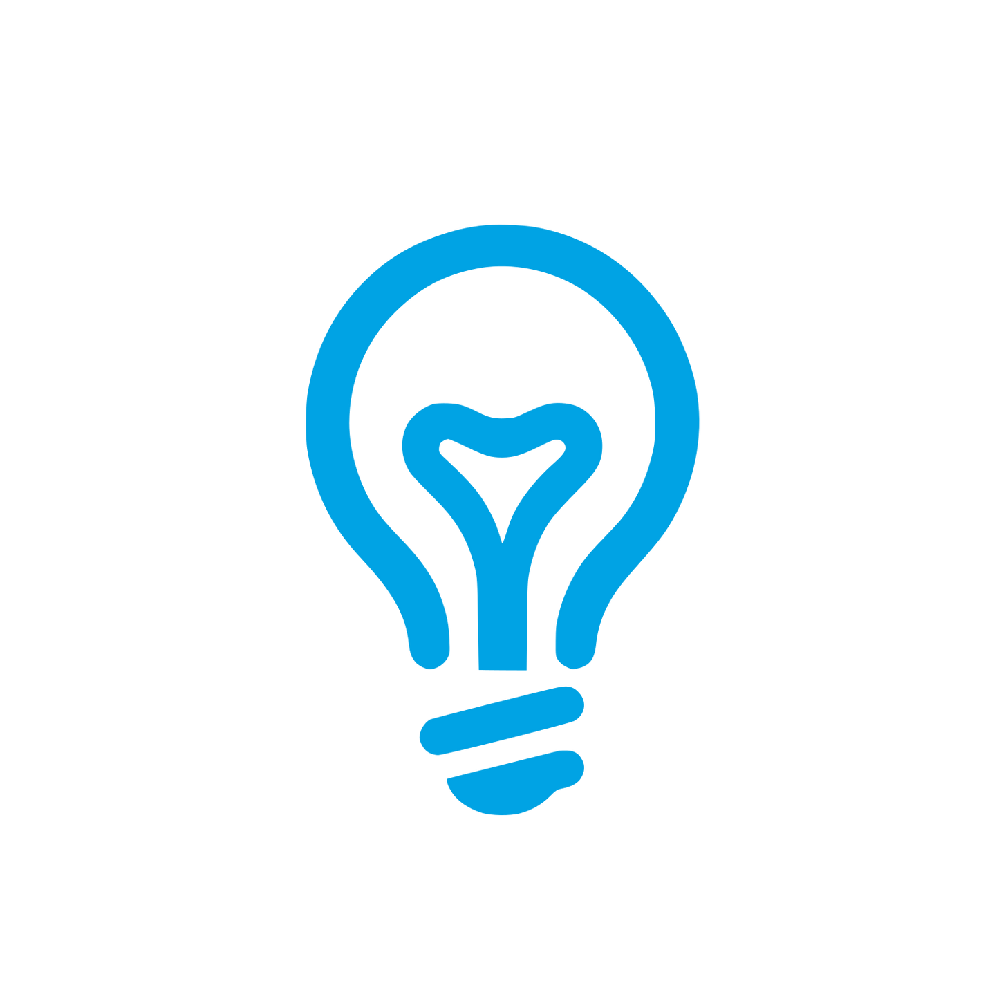 Lightbulb Logo Design #00a3e4