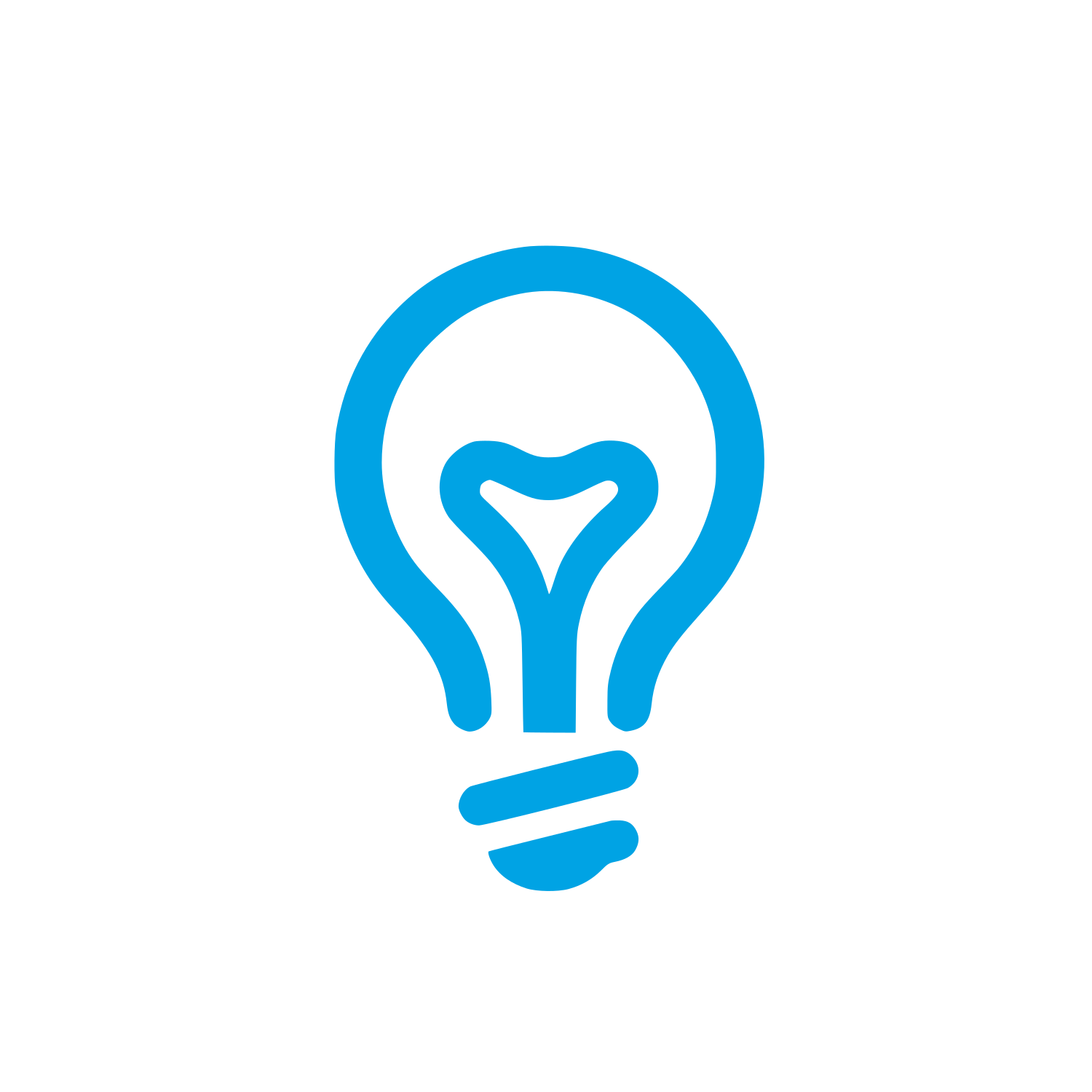Lightbulb Logo Design #00a3e4