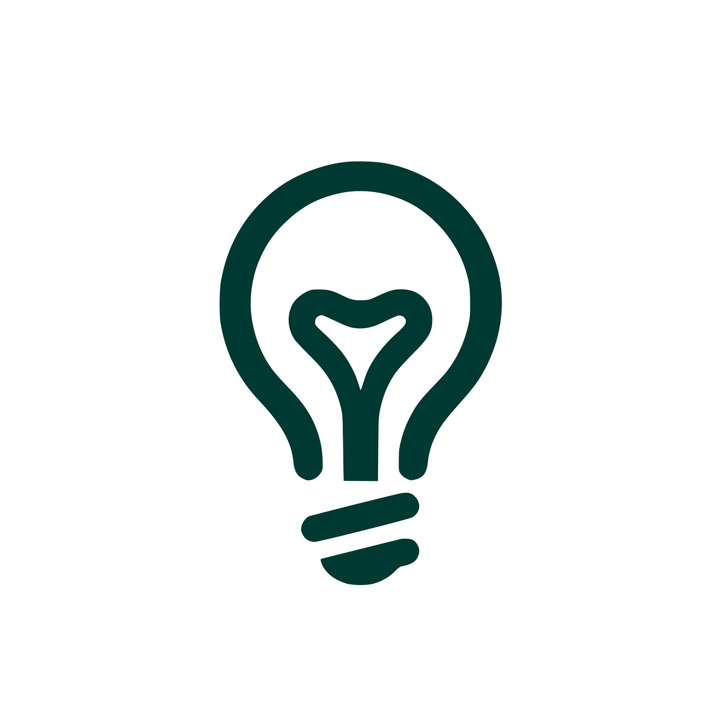 Lightbulb Logo Design #003932