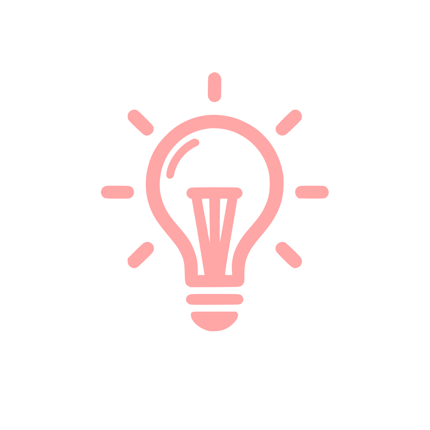 Lightbulb Idea Logo #ffa6a6