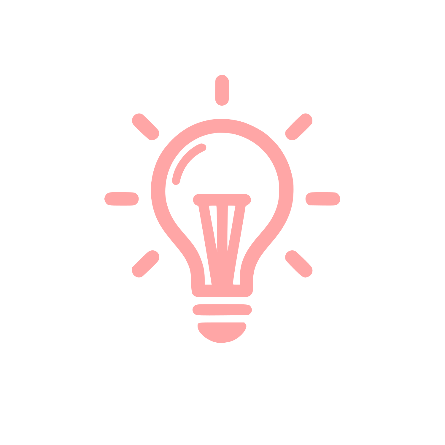 Lightbulb Idea Logo #ffa6a6