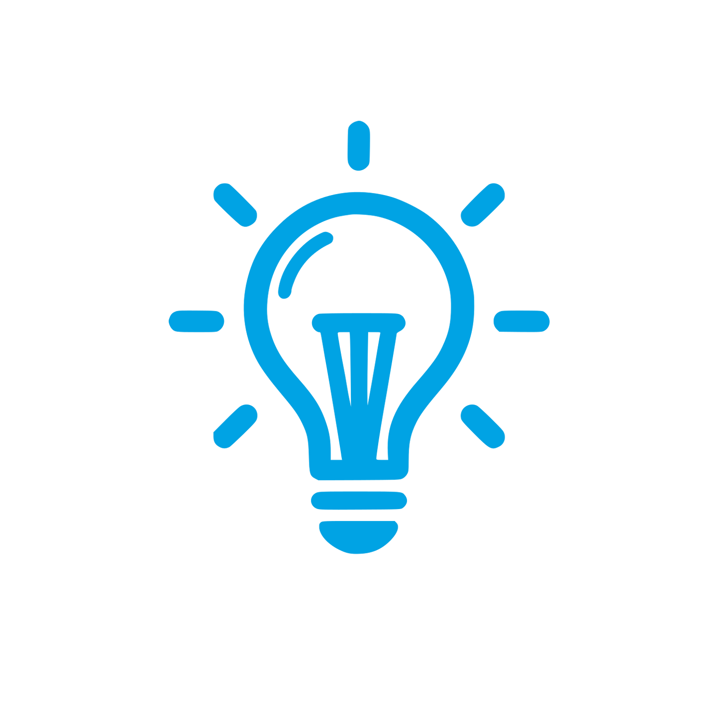 Lightbulb Idea Logo #00a3e4