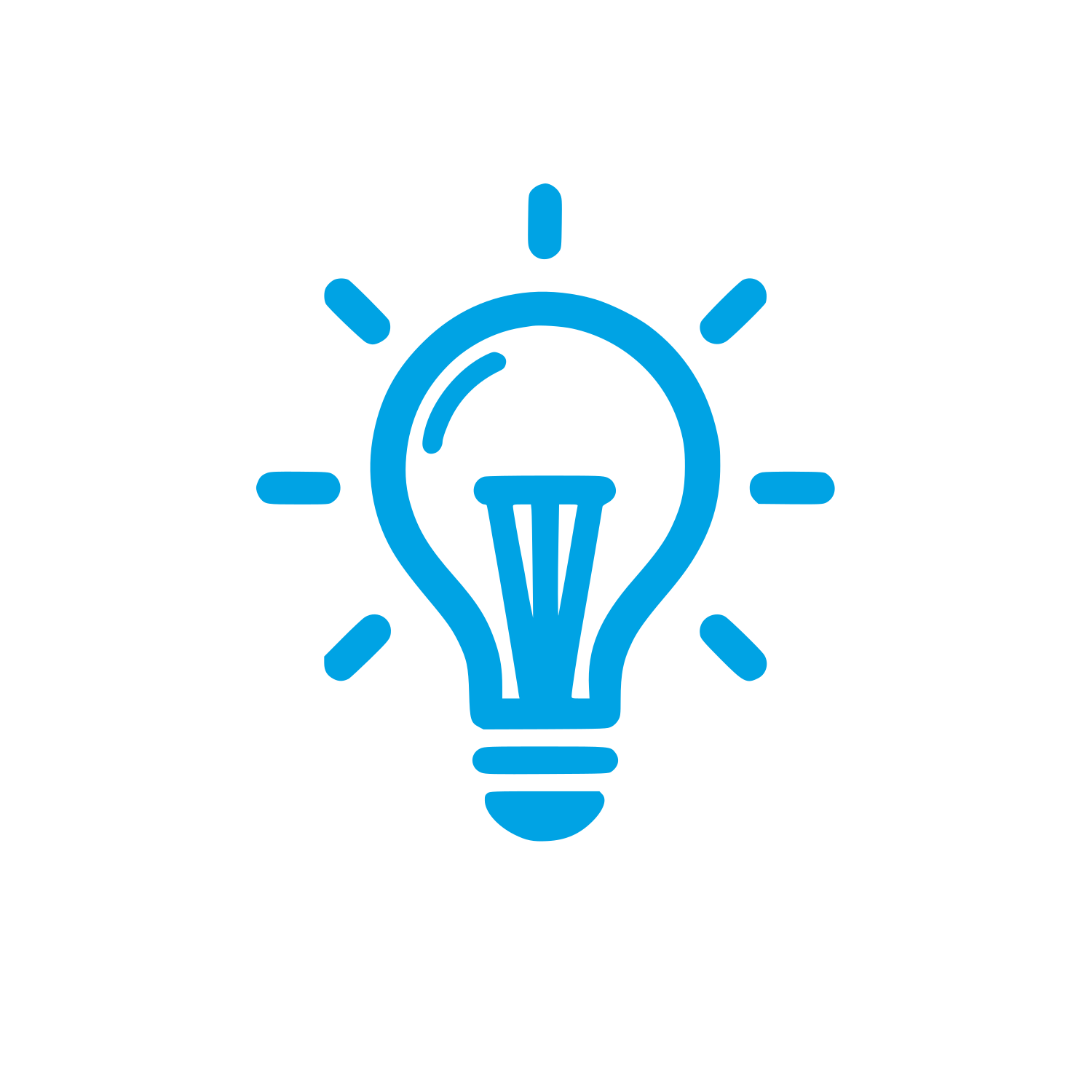 Lightbulb Idea Logo #00a3e4