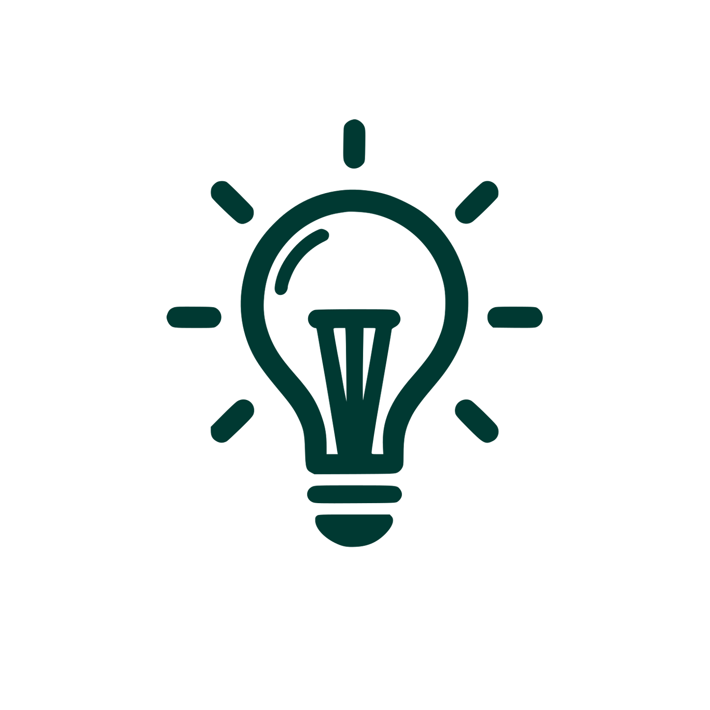 Lightbulb Idea Logo #003932