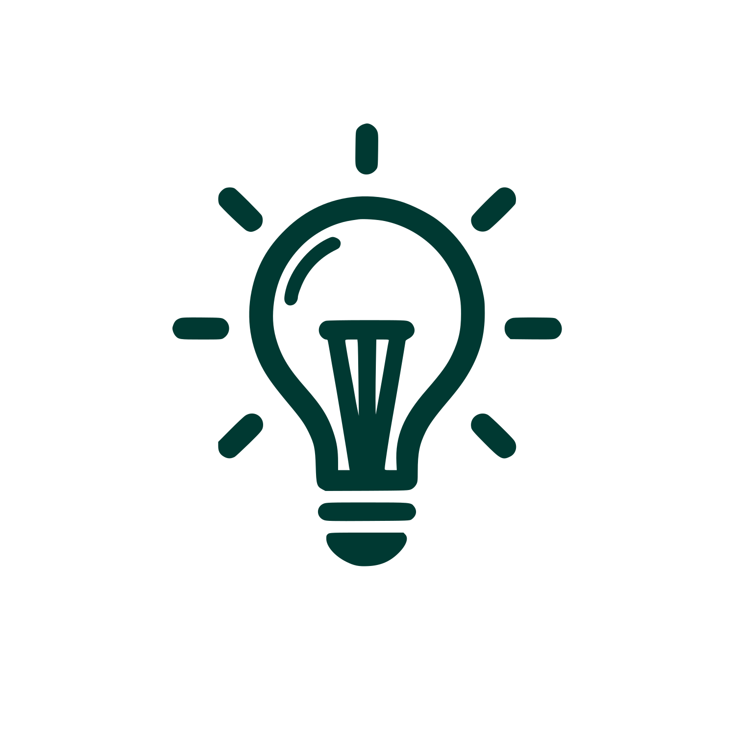 Lightbulb Idea Logo #003932