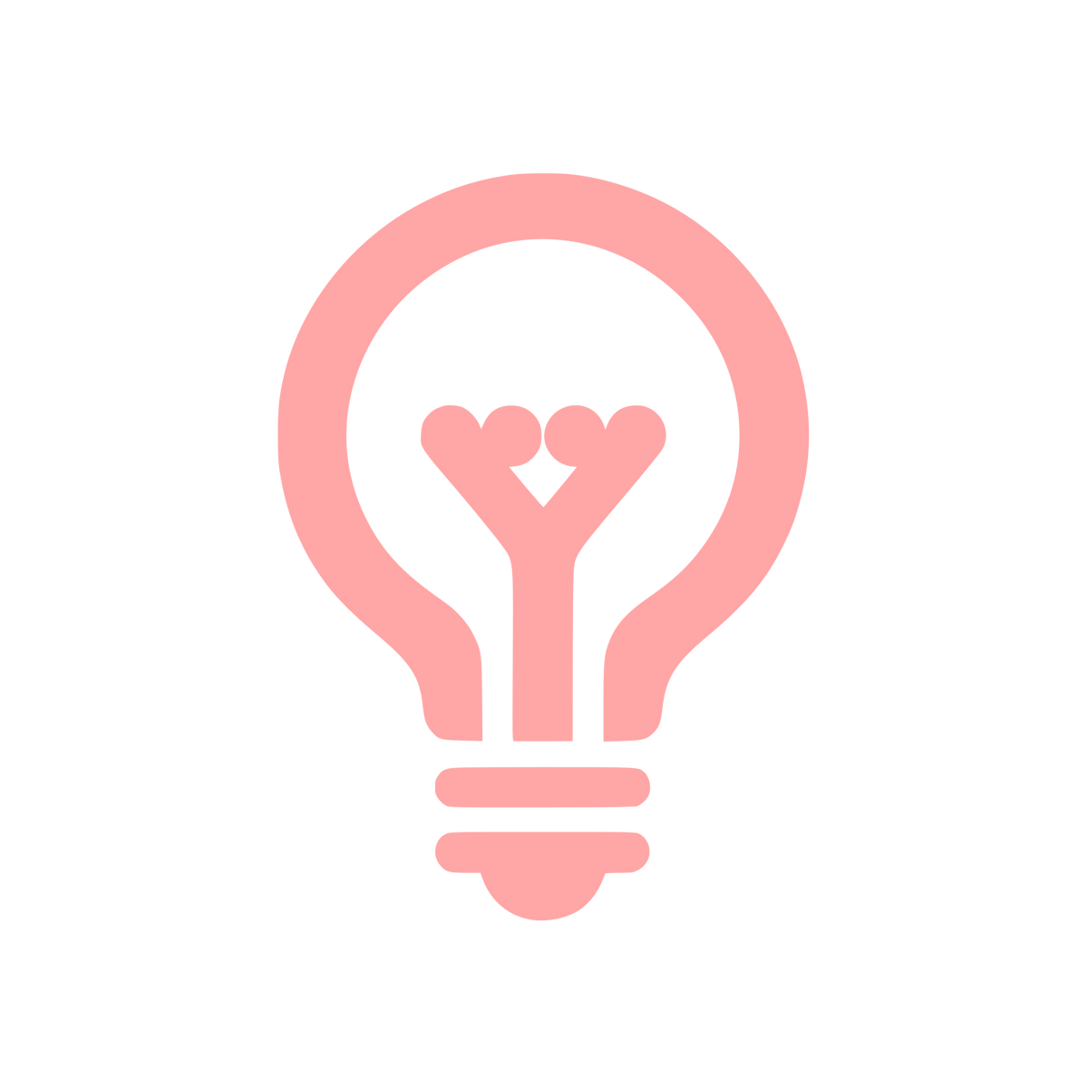 Creative Lightbulb Logo #ffa6a6