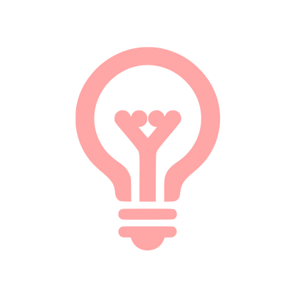 Creative Lightbulb Logo #ffa6a6