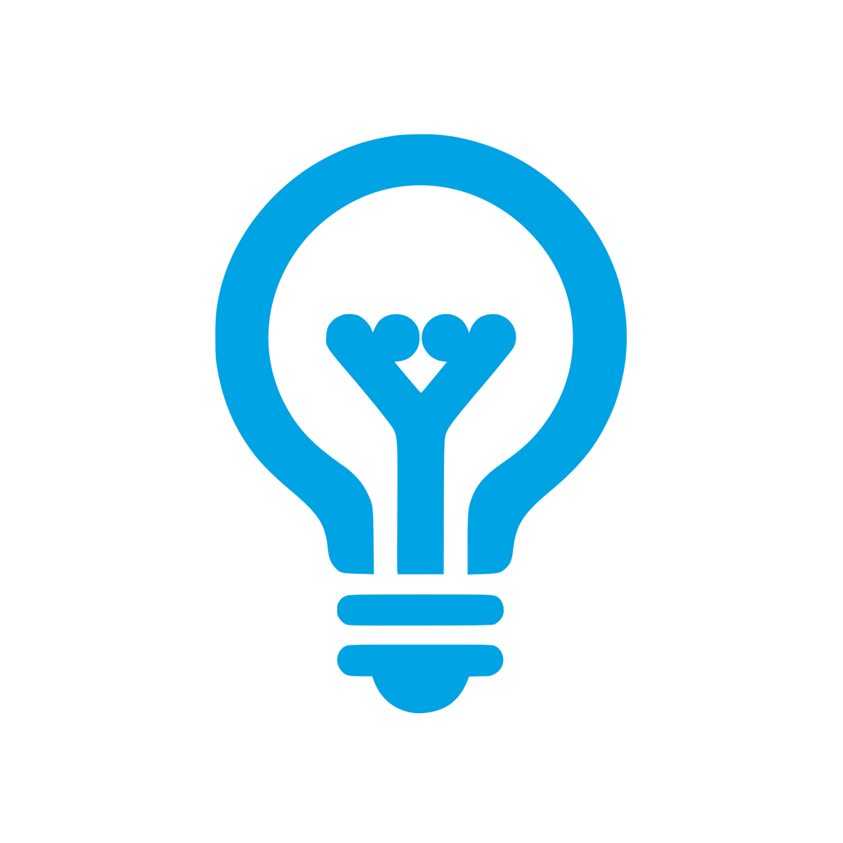 Creative Lightbulb Logo #00a3e4