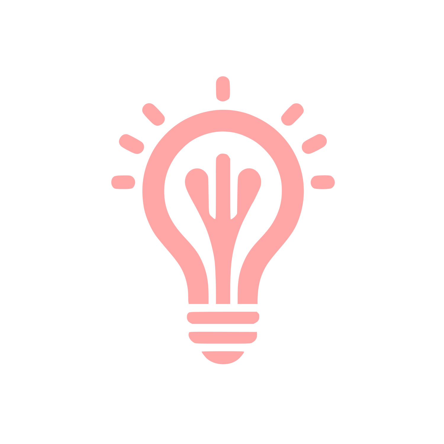 Idea Lightbulb Logo #ffa6a6