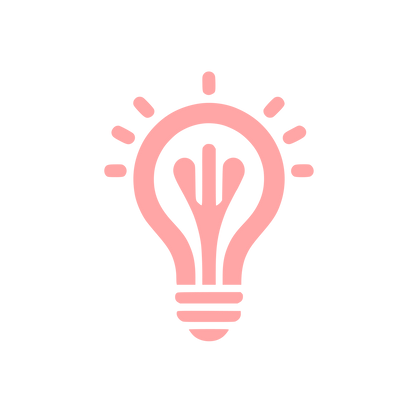 Idea Lightbulb Logo #ffa6a6
