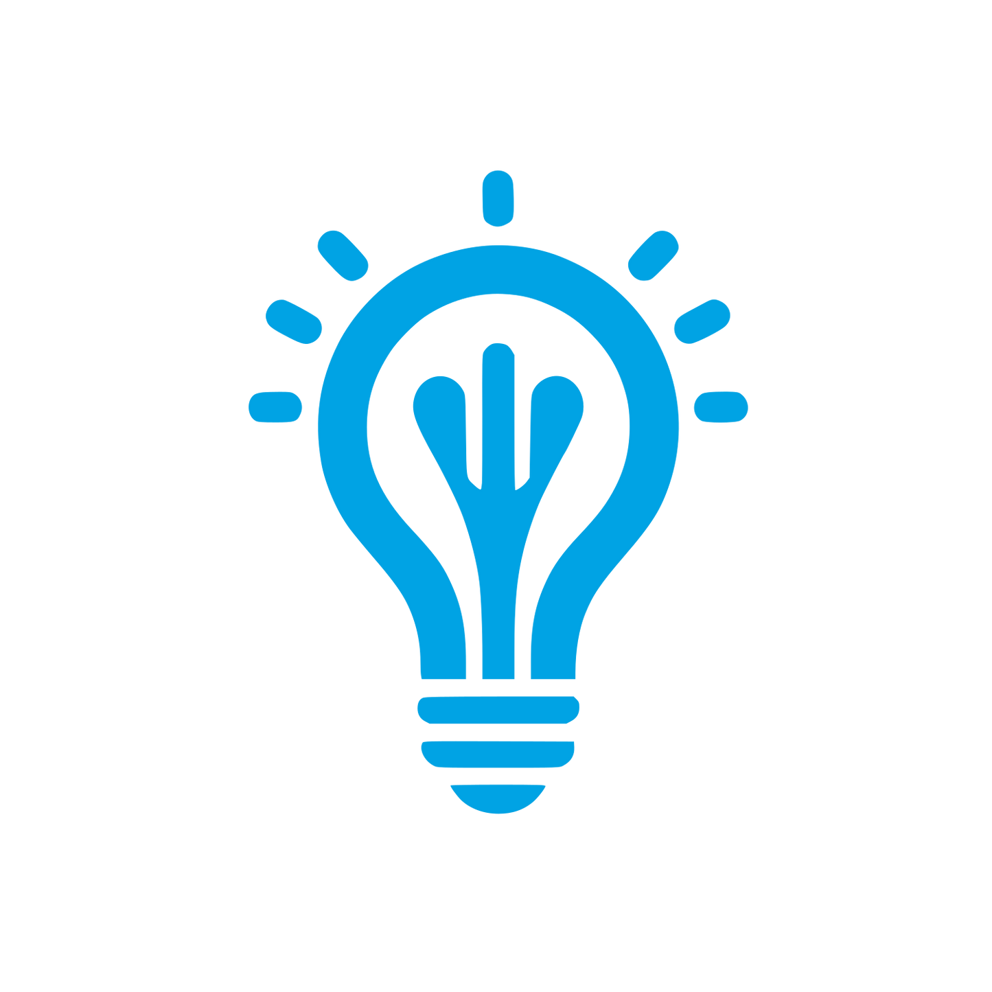 Idea Lightbulb Logo #00a3e4
