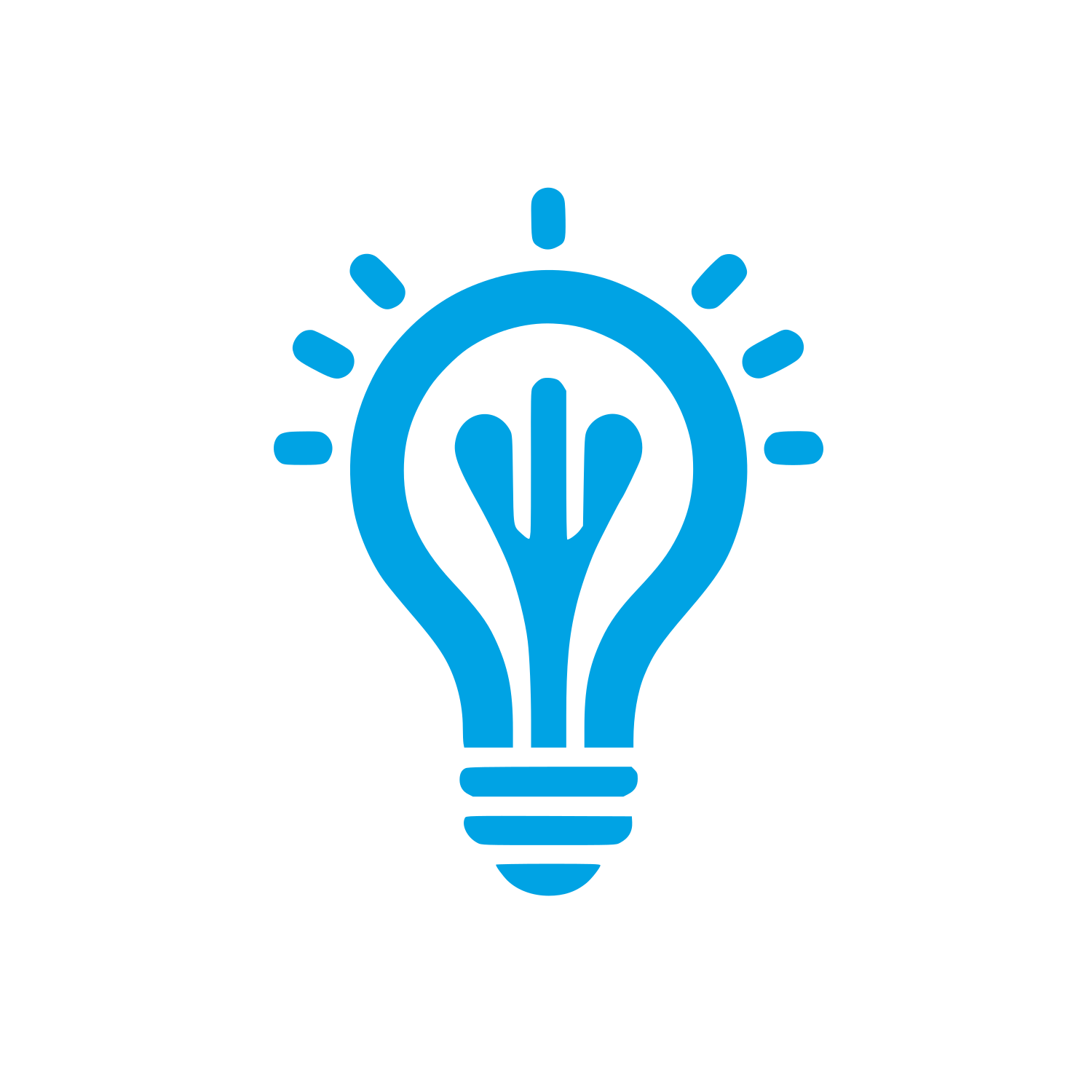 Idea Lightbulb Logo #00a3e4