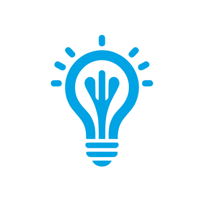 Idea Lightbulb Logo #00a3e4