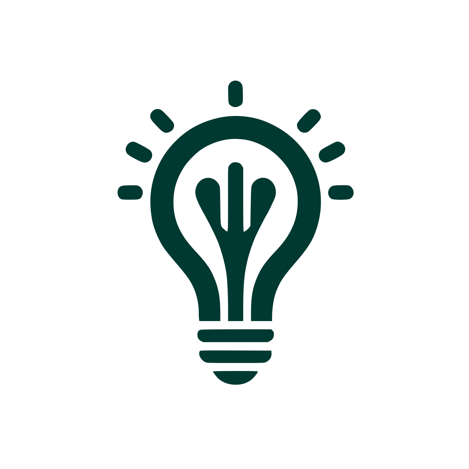Idea Lightbulb Logo #003932