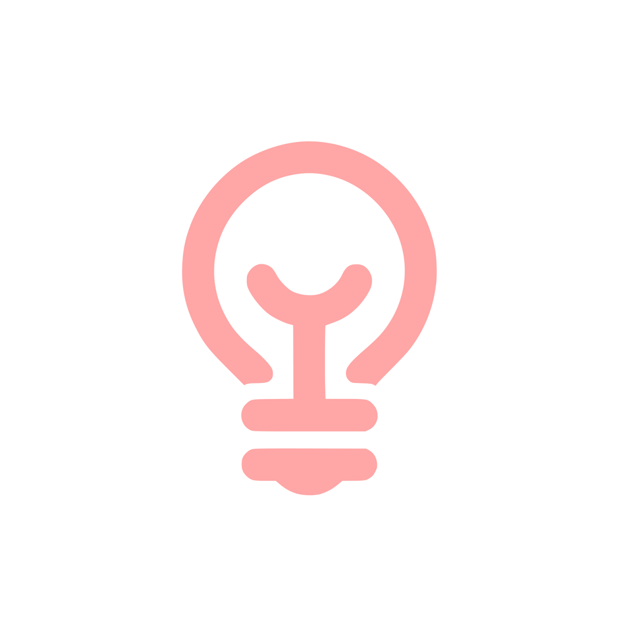 Simple Light Bulb Logo #ffa6a6