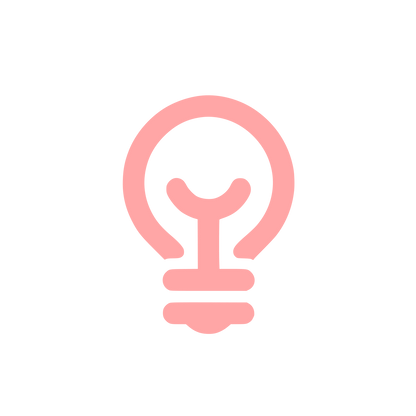 Simple Light Bulb Logo #ffa6a6