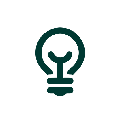 Simple Light Bulb Logo #003932
