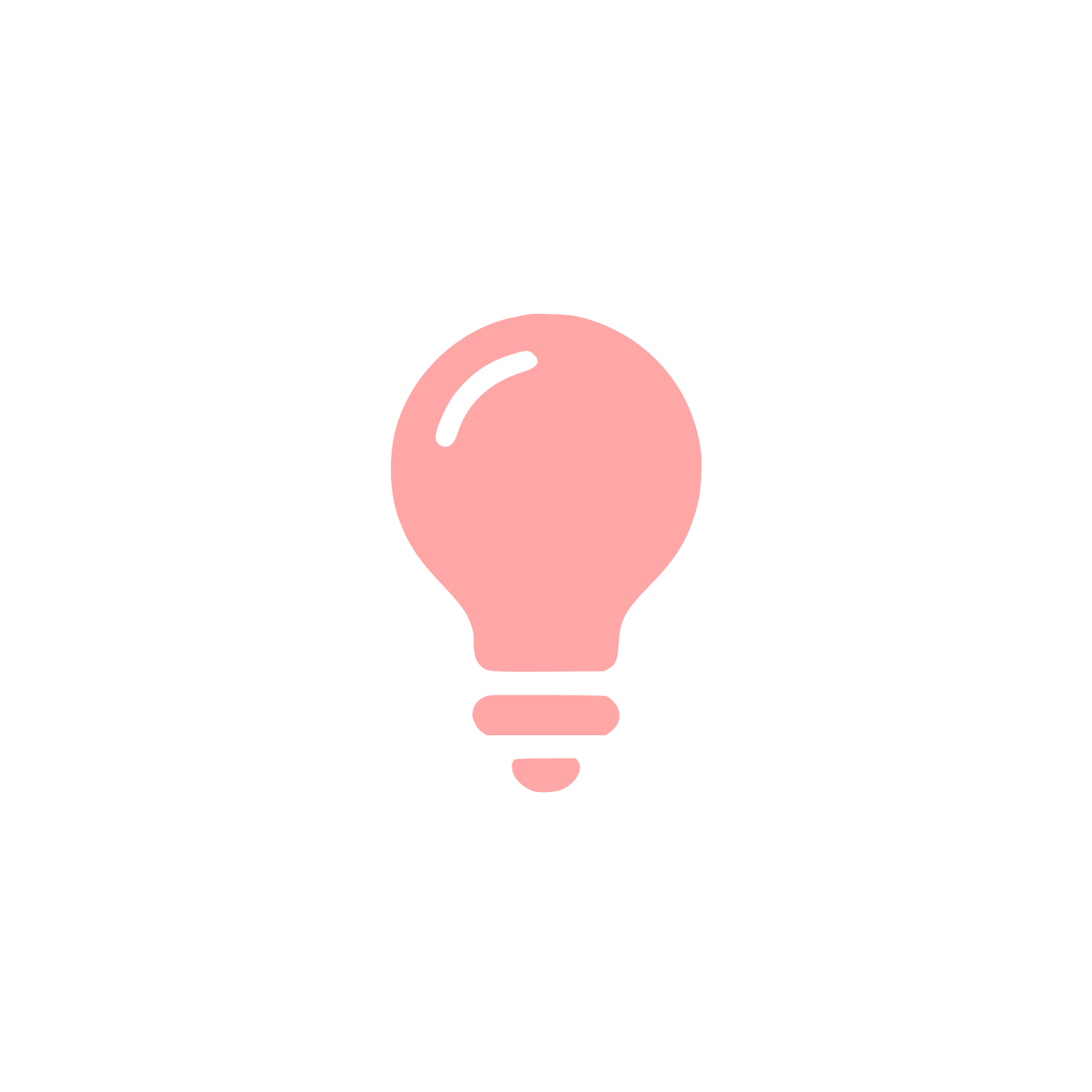 Light Bulb Logo #ffa6a6