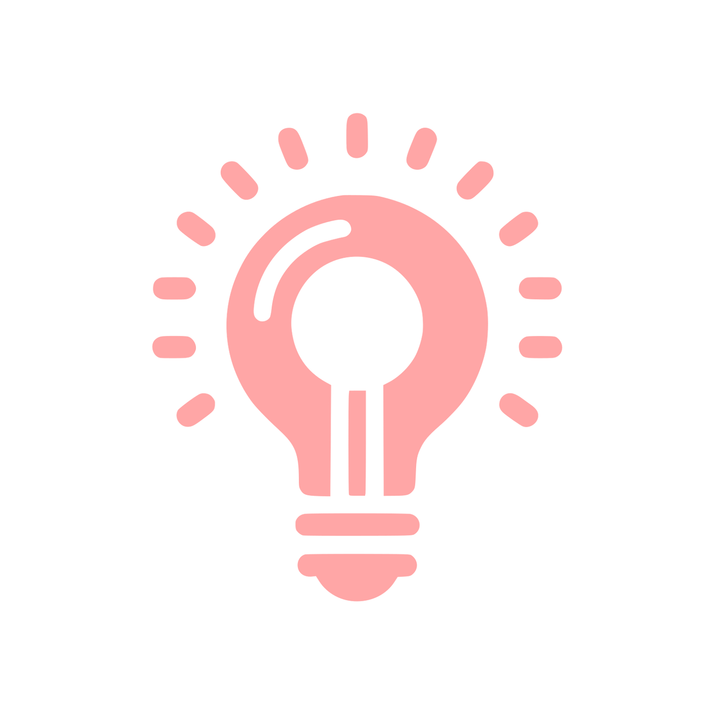 Idea Bulb Logo #ffa6a6