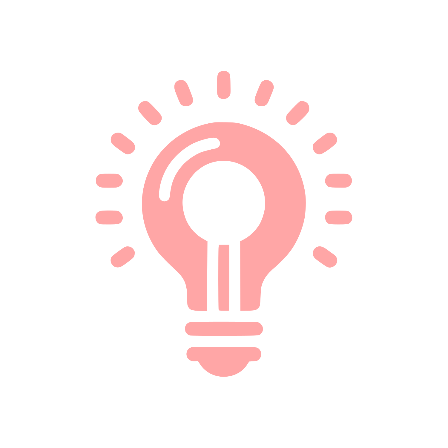 Idea Bulb Logo #ffa6a6