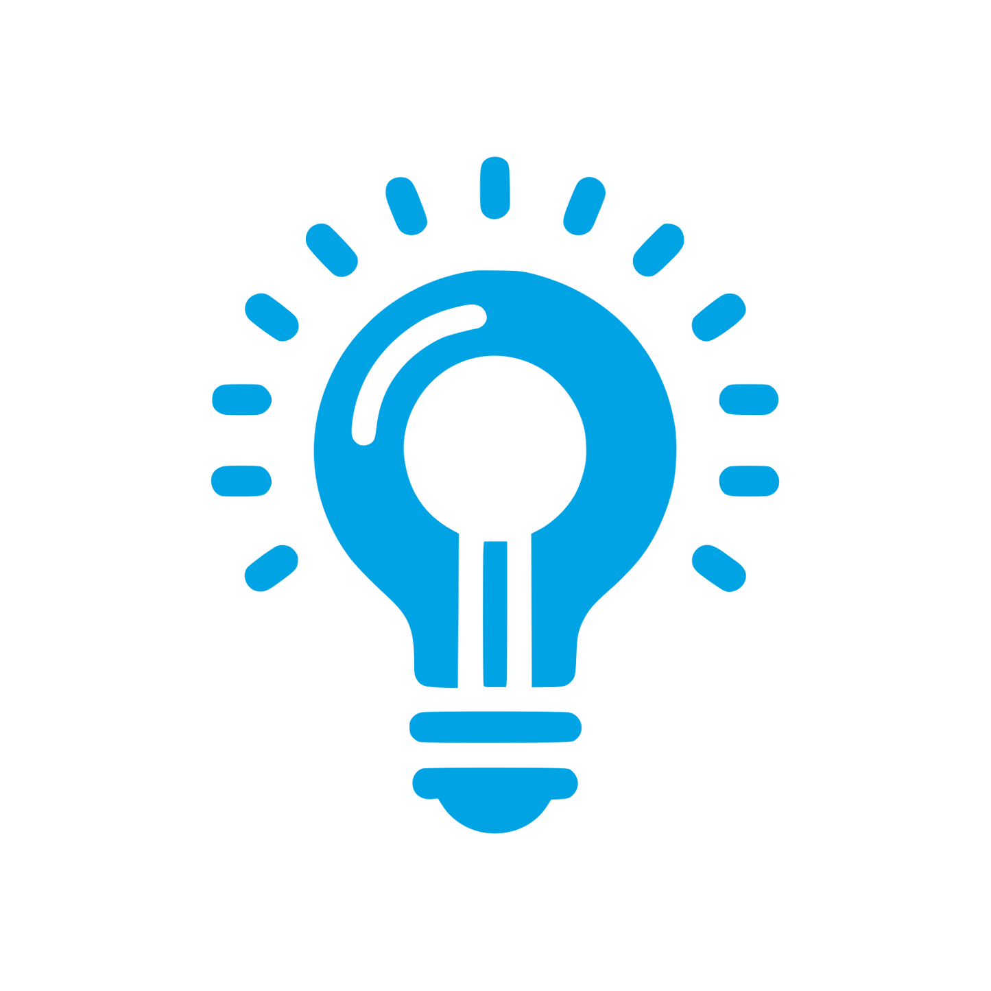 Idea Bulb Logo #00a3e4