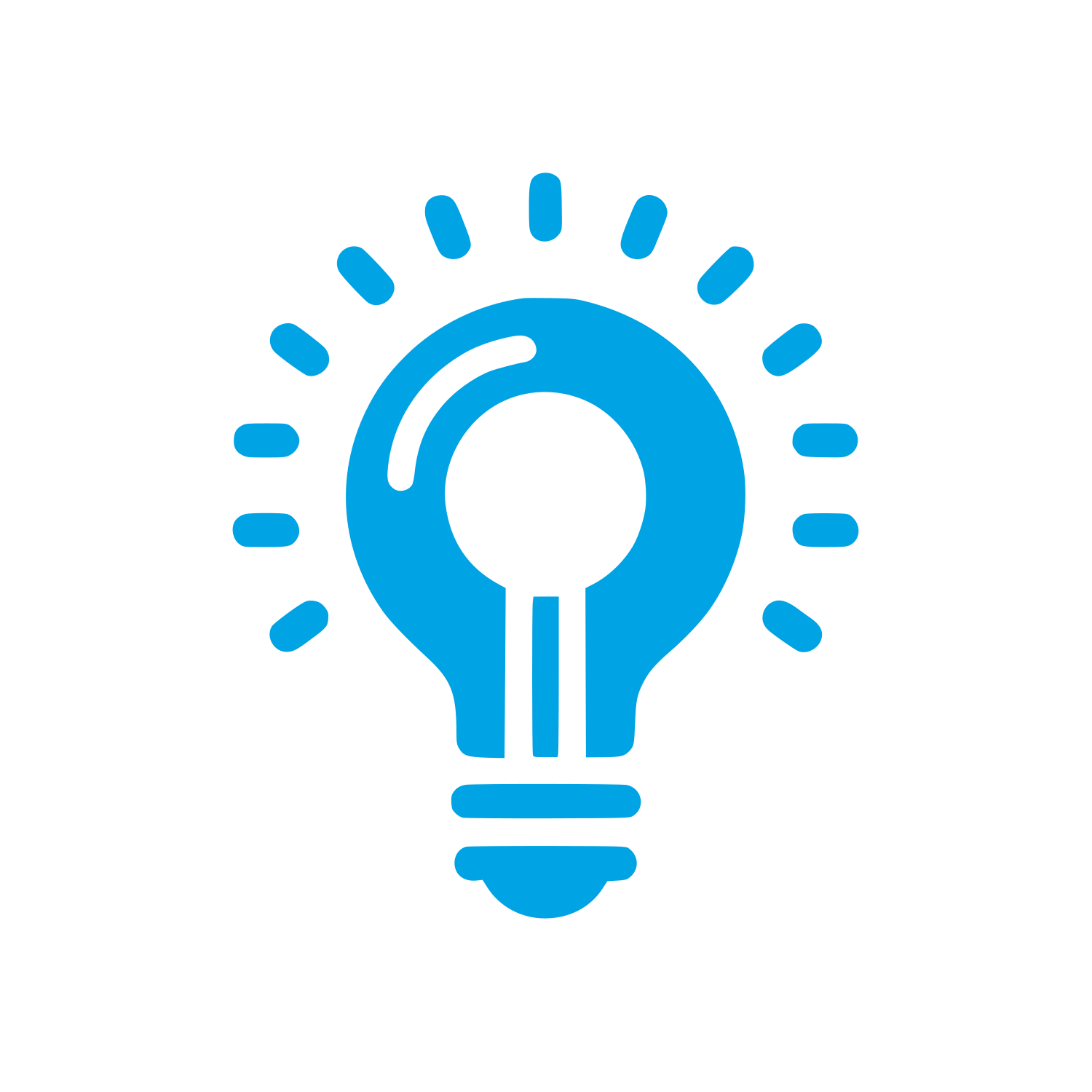 Idea Bulb Logo #00a3e4