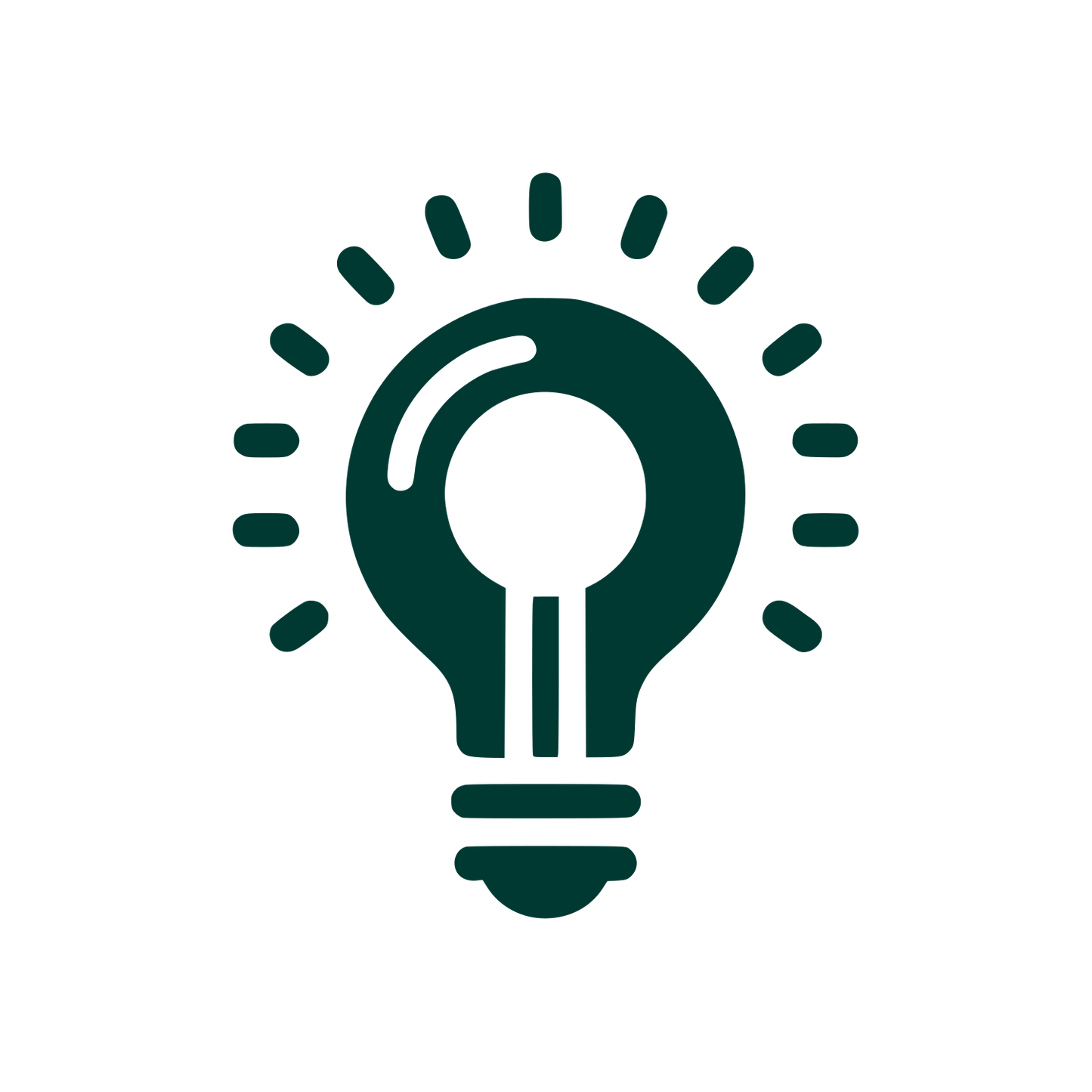 Idea Bulb Logo #003932