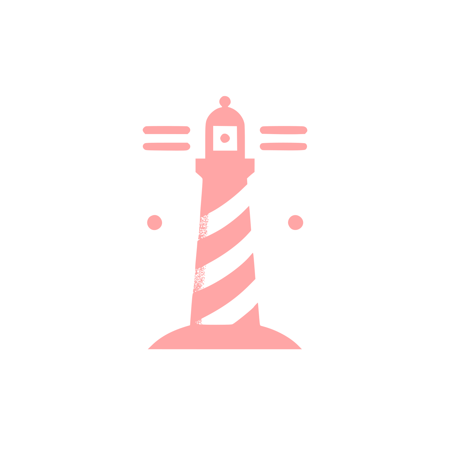 Lighthouse Beacon Logo #ffa6a6