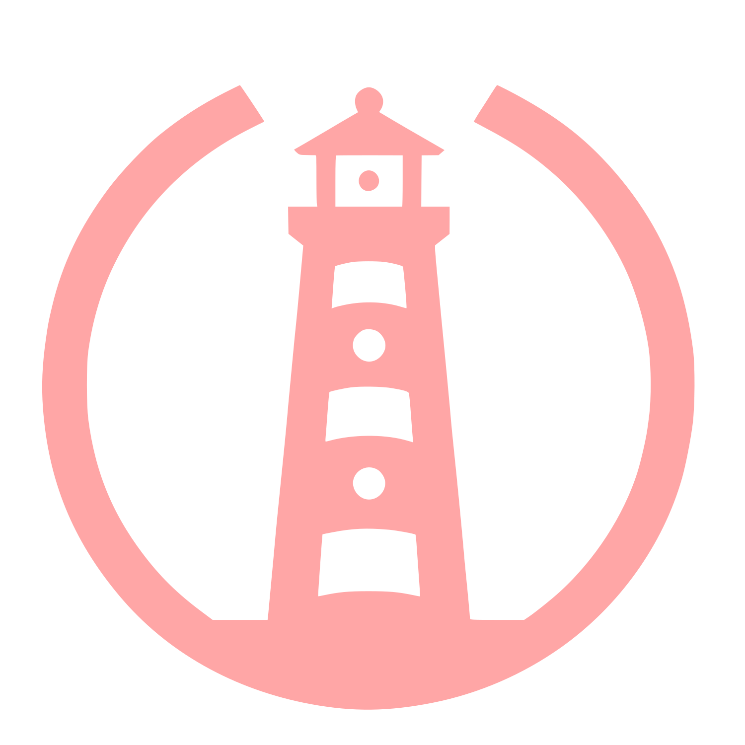 Lighthouse Circle Logo #ffa6a6