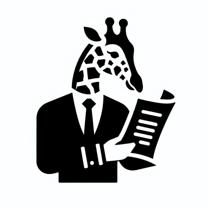 Giraffe in Suit Logo