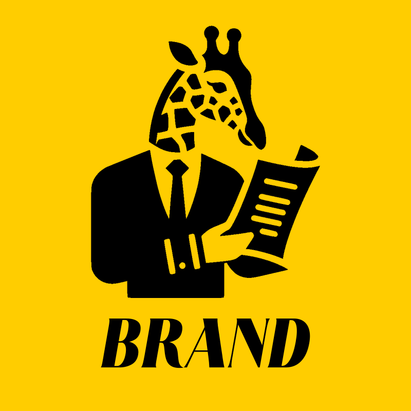 Giraffe in Suit with Document Logo preview