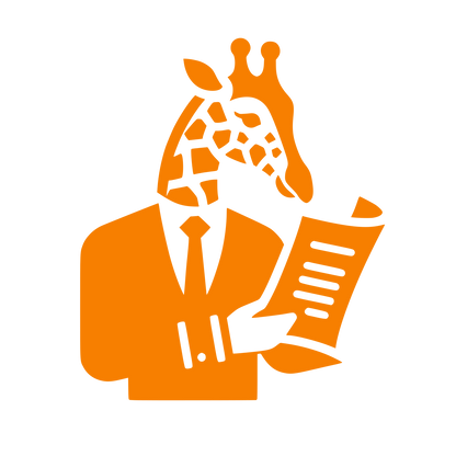 Giraffe in Suit Logo #F77F00