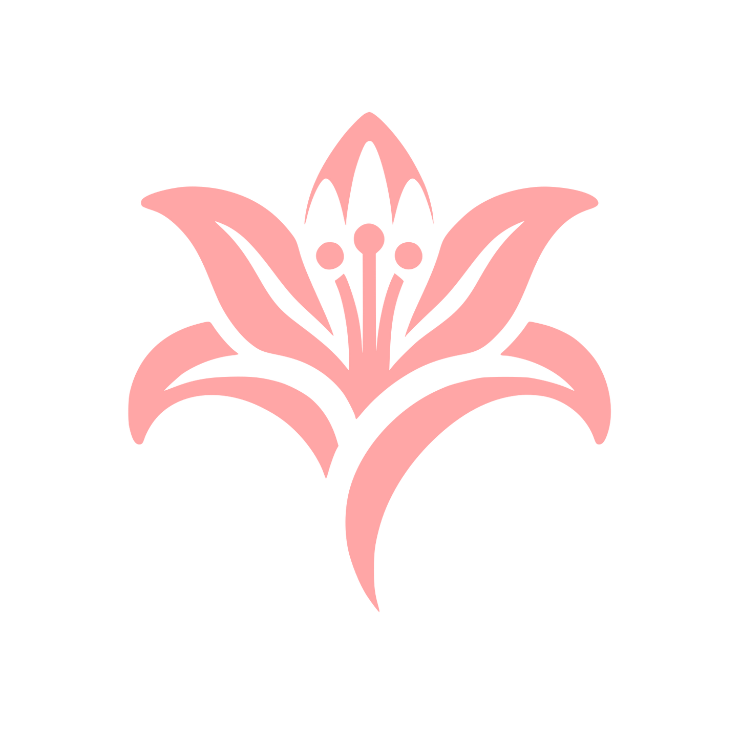Floral Emblem Logo #ffa6a6