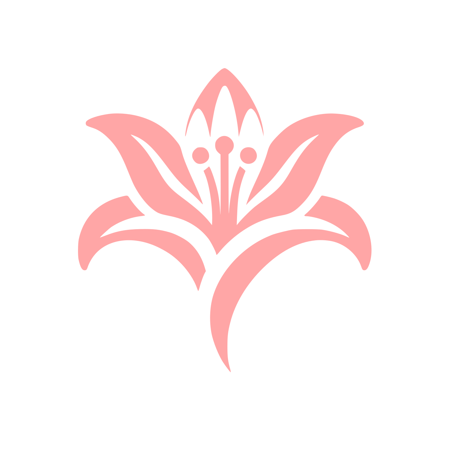 Floral Emblem Logo #ffa6a6