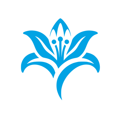 Floral Emblem Logo #00a3e4
