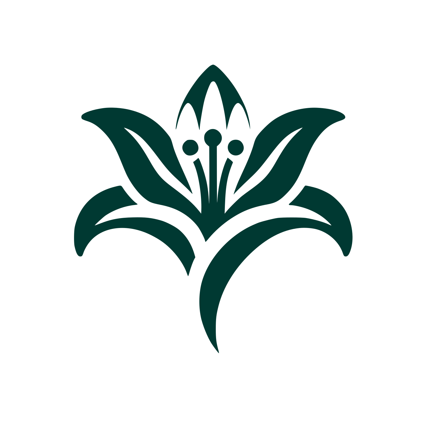 Floral Emblem Logo #003932